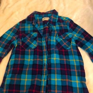 Girls button down blue flannel!